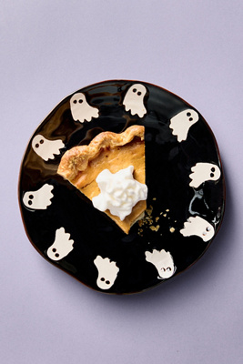 Anthropologie Vida Icon Dessert Plate: Halloween Edition In Black