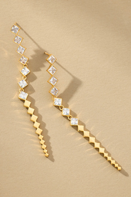 Maison Irem Impressed Drop Earrings In Gold
