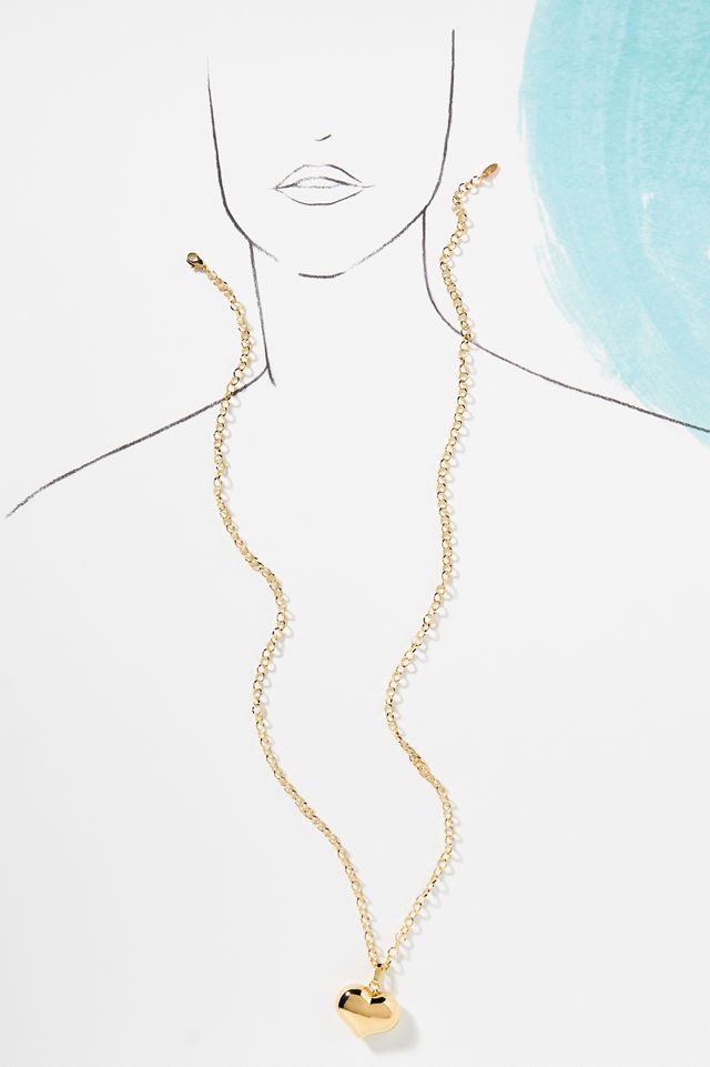 Maison Irem Lariat Heart Pendant Necklace #2