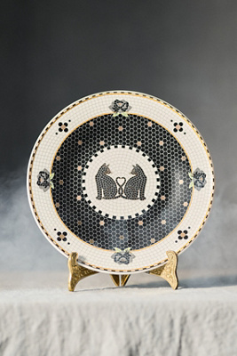 The Bistro Tile Stoneware Dessert Plate: Halloween Edition product page