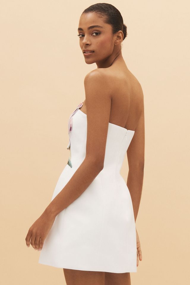 LEO LIN Rosario Floral Appliqué Mini Dress