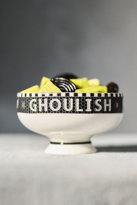 The Bistro Tile Stoneware Nut Bowl: Halloween Edition