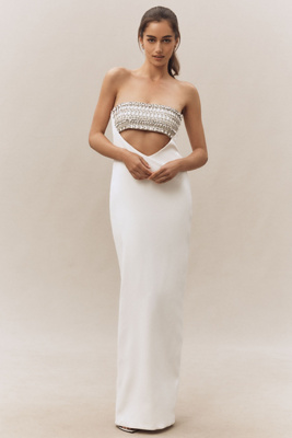 strapless open back dress ALC Women's Skye Embellished Mini Dress – Saint Bernard
