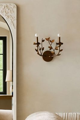 Flowering Metal Floral Sconce Wall Light