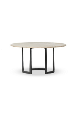 Anthropologie Axtell Lunar Marble Small Coffee Table In Black