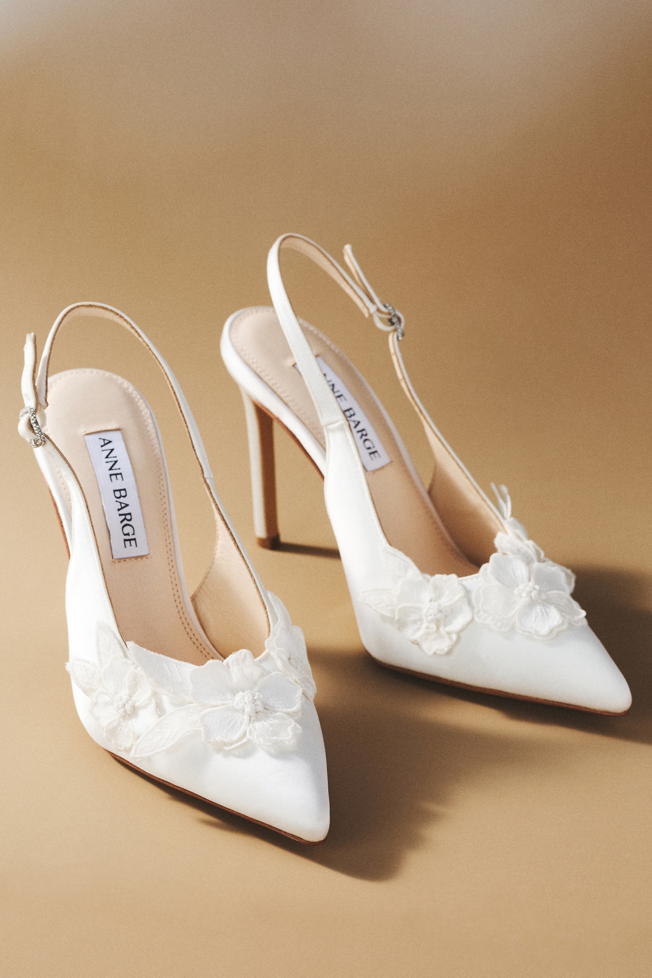 Anne Barge Poppy Satin Slingback Heeled Mules