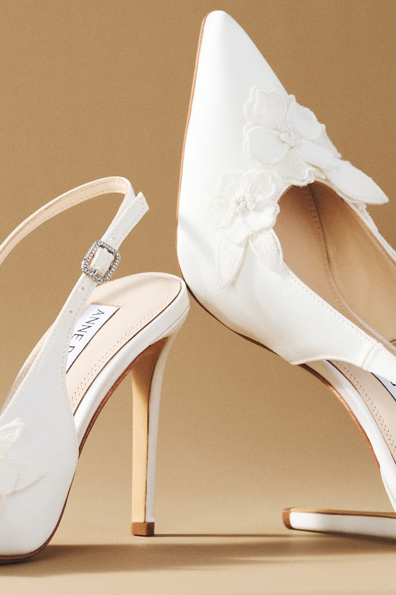 Anne Barge Poppy Satin Slingback Heeled Mules