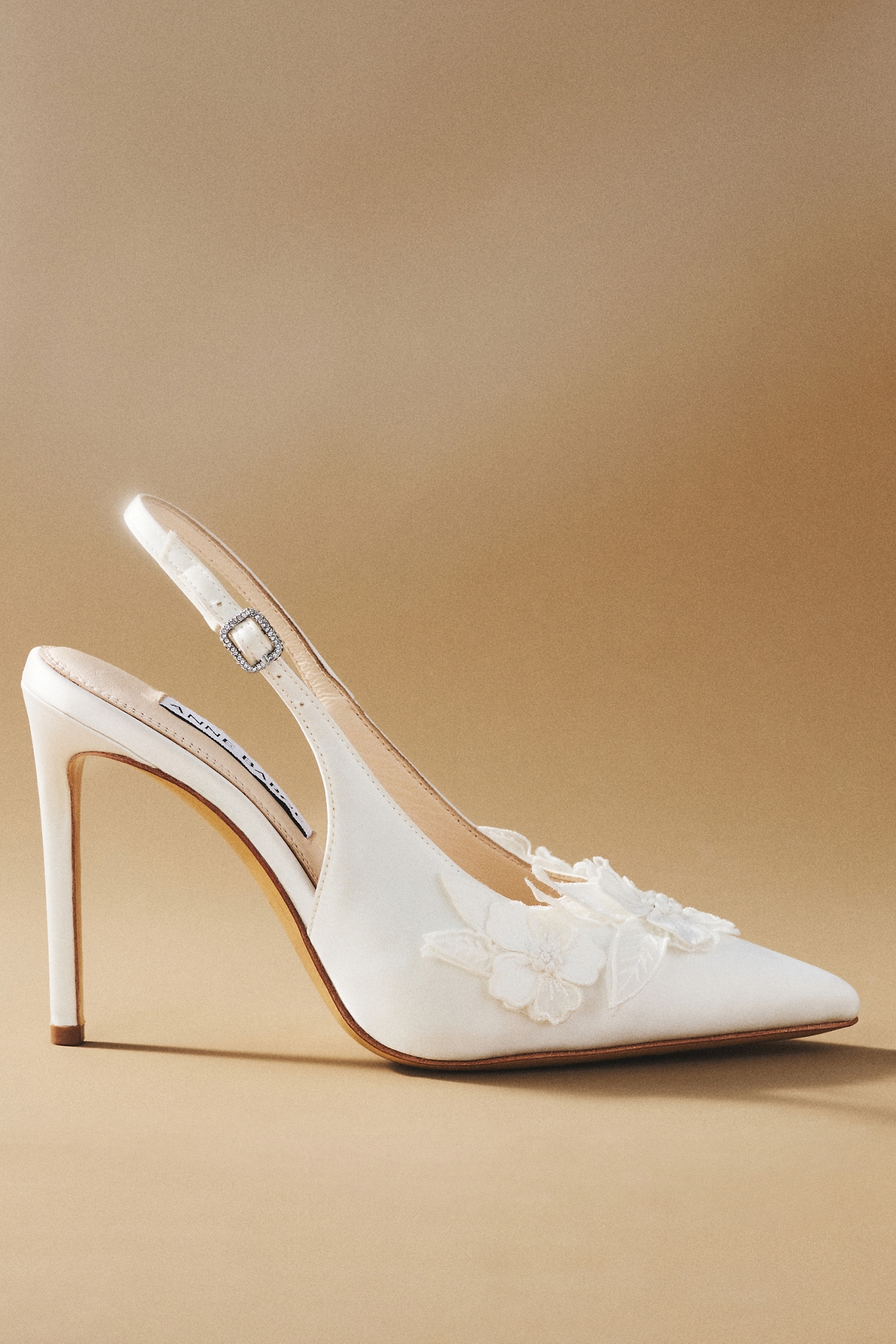 Anne Barge Poppy Satin Slingback Heeled Mules