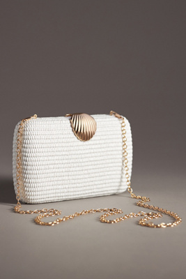 Shiraleah Shell Raffia Clutch | Anthropologie