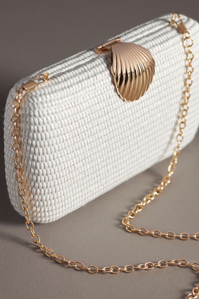 Shiraleah Shell Raffia Clutch #2