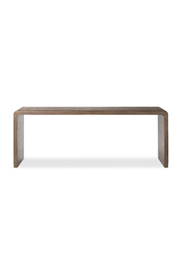 Anthropologie Leo Solid Oak Reeded Console