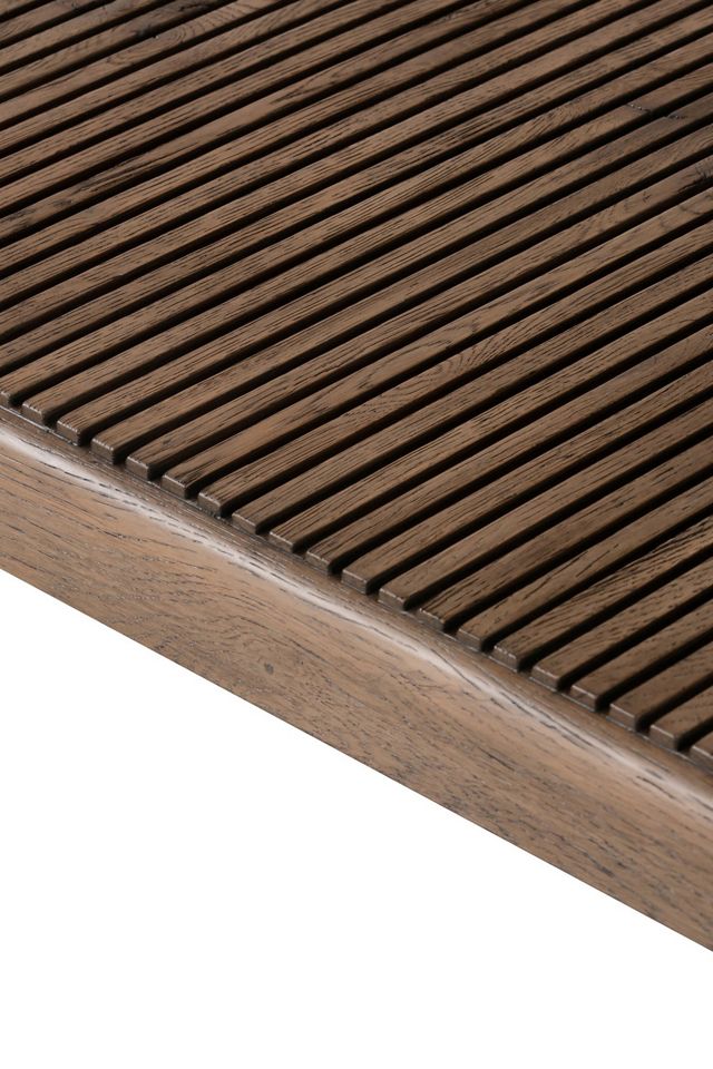 Leo Solid Oak Reeded Console #6