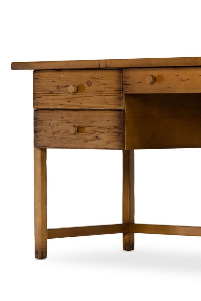 Reign Waxed Pine Wood Writing Desk #3