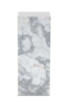 Anthropologie Modern Marble Small Pedestal Accent Table In Gray