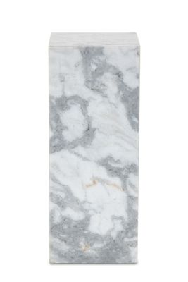 Infinity Marble-Top Glass Side Table