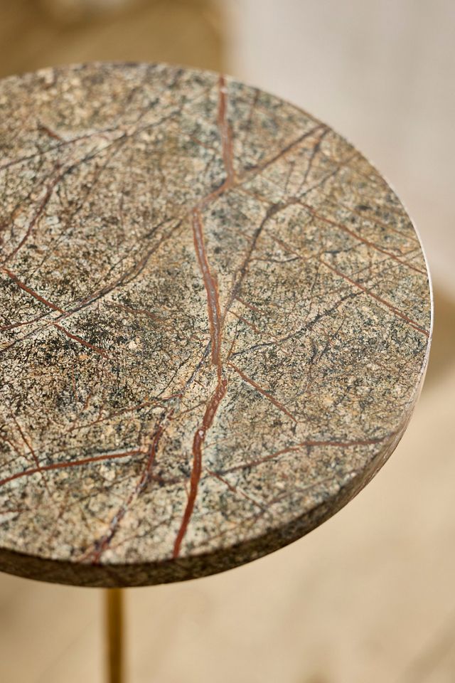 Gray Marble Side Table #1