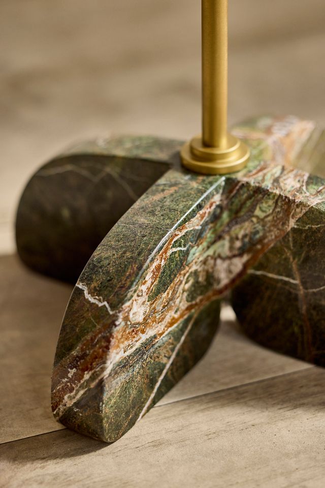 Gray Marble Side Table | AnthroHome