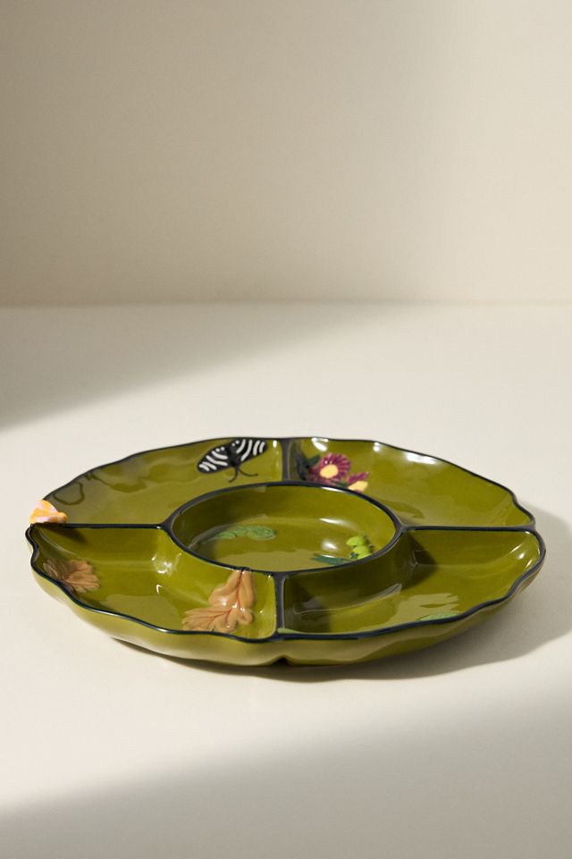 The Faye Icon Stoneware Crudité Plate #1