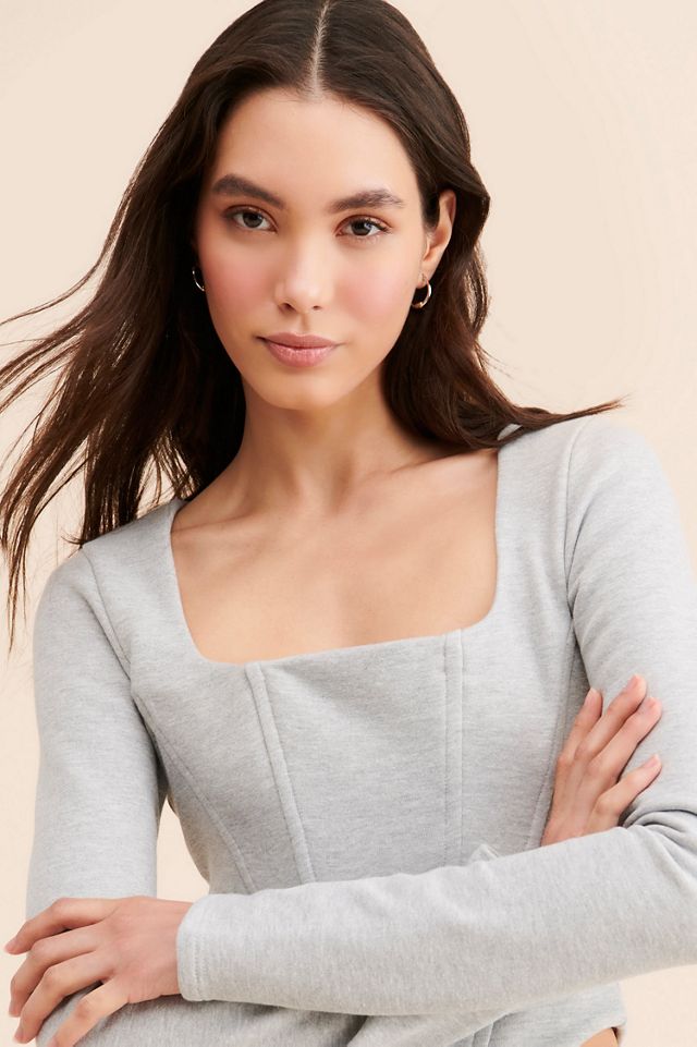 Good American Terry Knit Corset Top #2