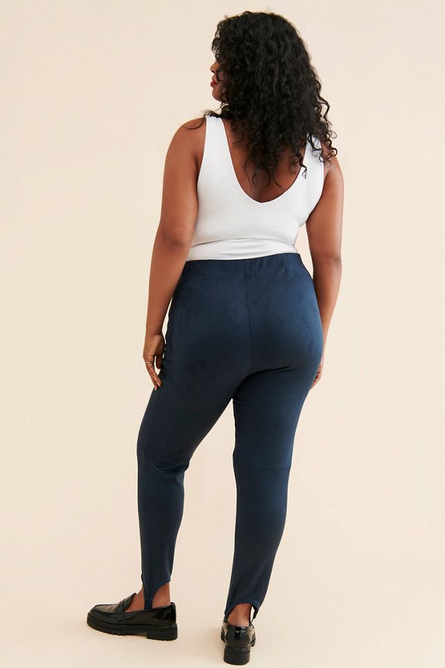 Eloquii Faux Suede Stirrup Leggings #1