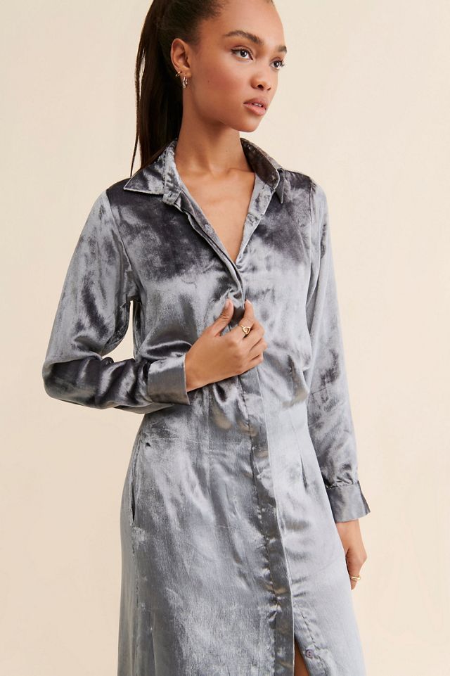 Samant Chauhan Velvet Maxi Shirtdress #2