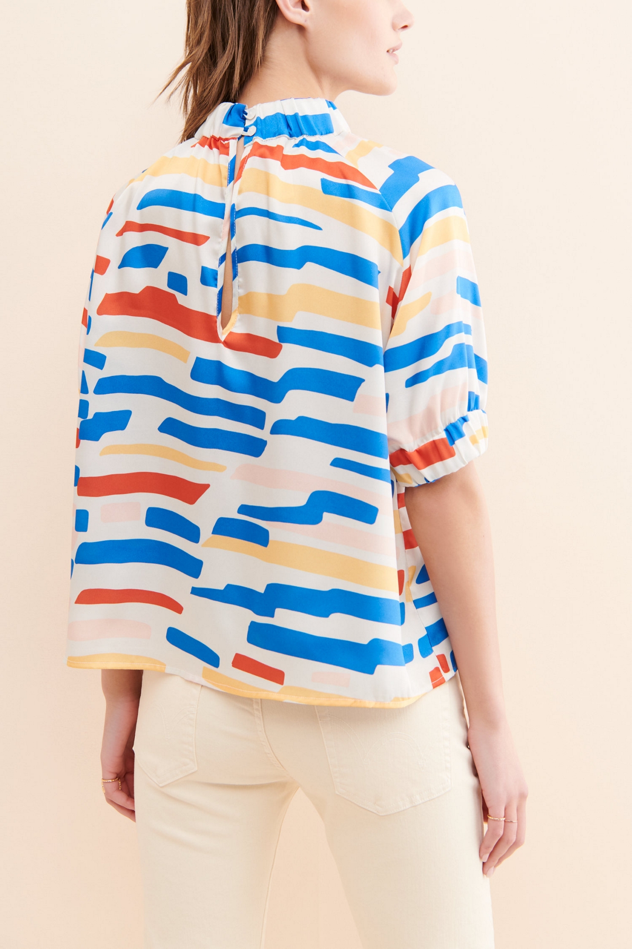 Corey Lynn Calter Elastic Cuffed & Collared Tee