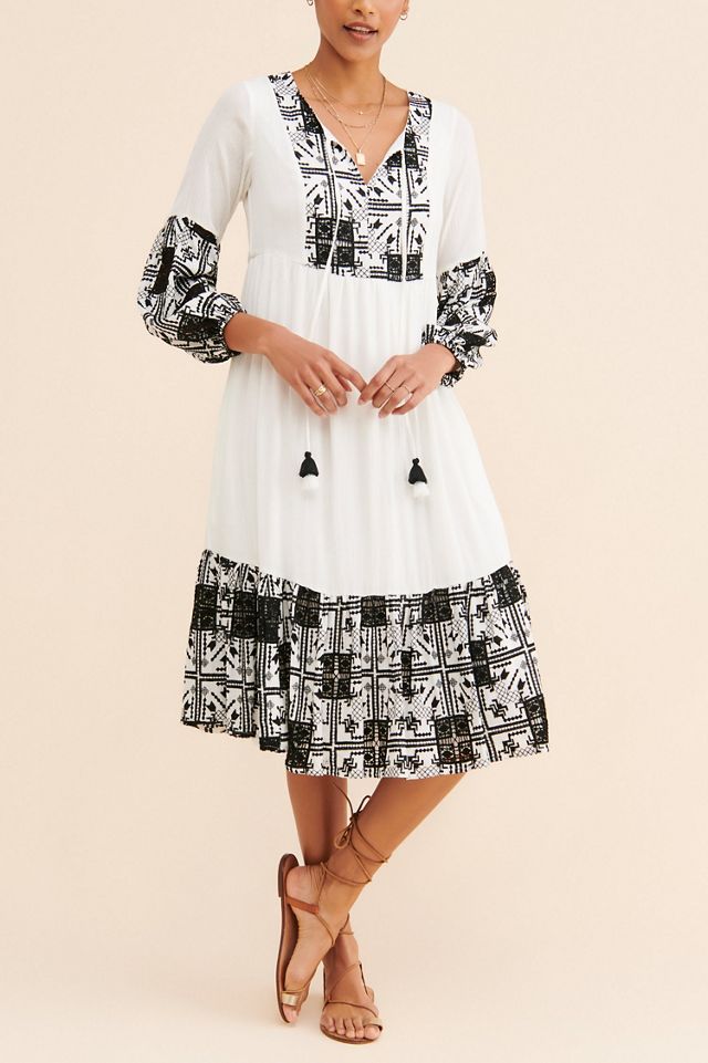 BTFL-Life Embroidered Flounce Midi Dress #2