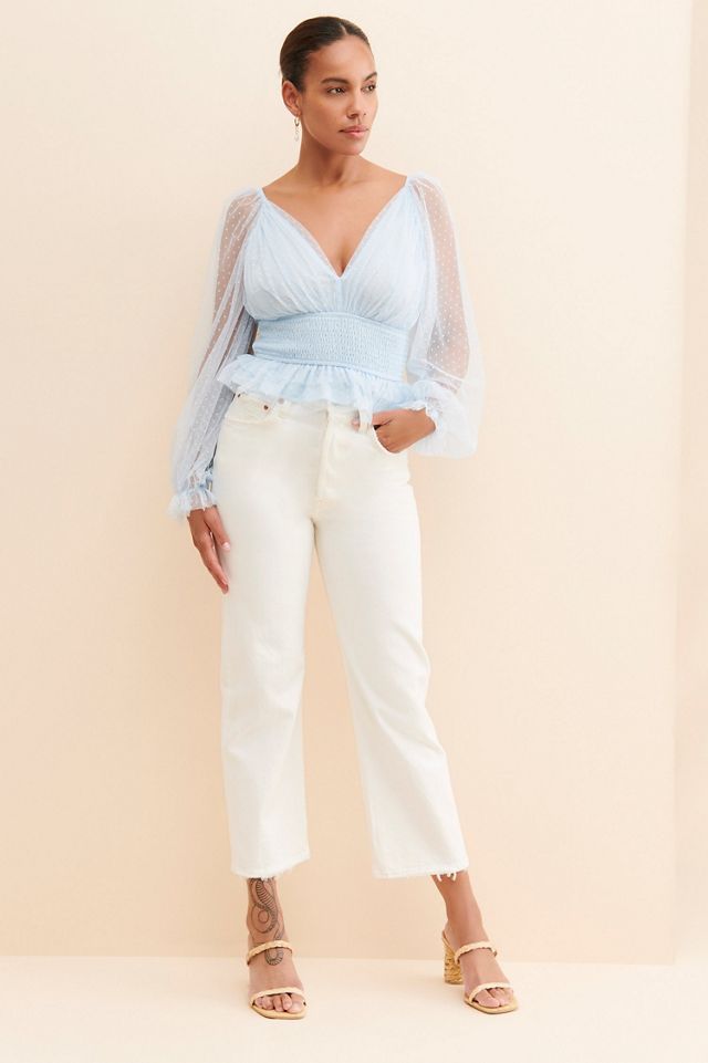 en elly Mesh Babydoll Blouse #3