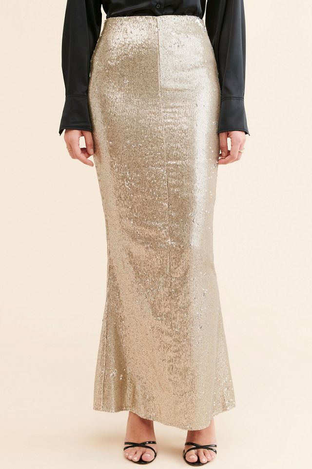 Line + Dot Roseline Maxi Skirt #3