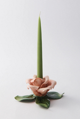 Rosemary Home Italian Ceramic Rose Candle Holder | AnthroHome