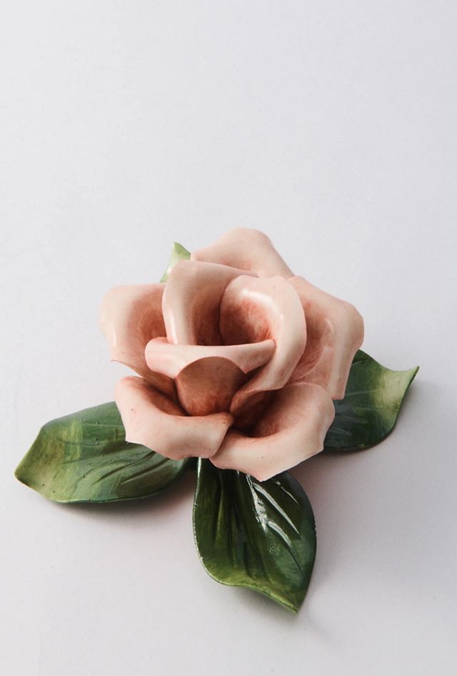 Rosemary Home Italian Ceramic Rose Candle Holder #1