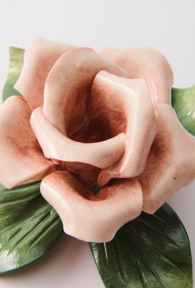 Rosemary Home Italian Ceramic Rose Candle Holder #2