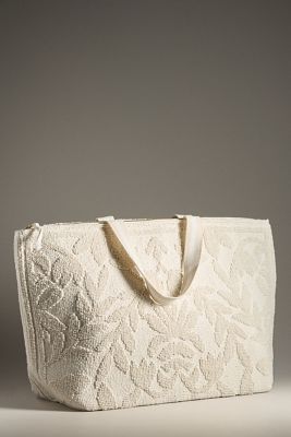 Floral Velvet Weekender Bag | Anthropologie