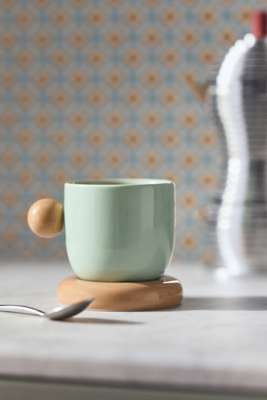 Rika Stoneware Espresso Cup (Turquoise)