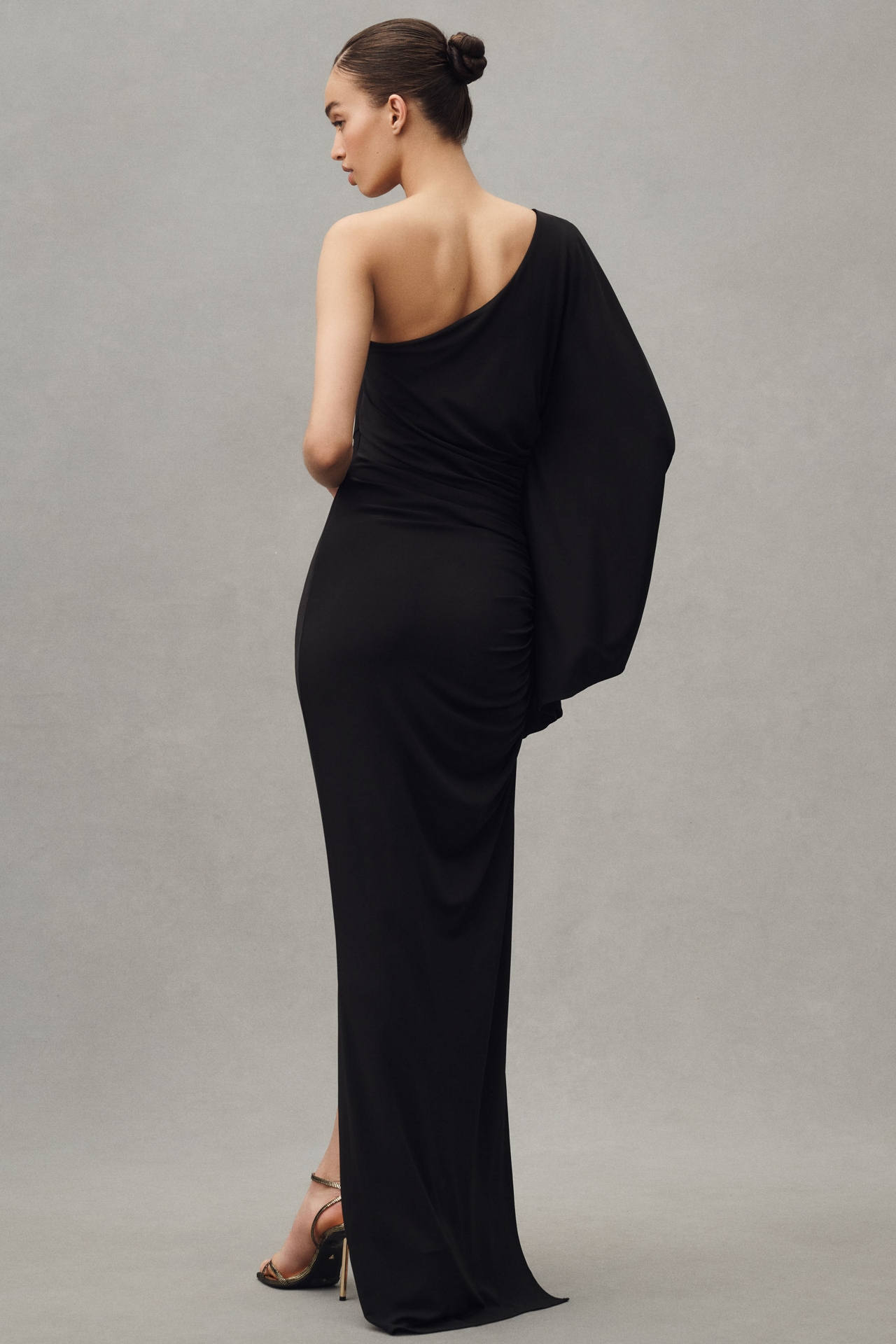Ronny Kobo Kallista One-Shoulder Column Maxi Dress