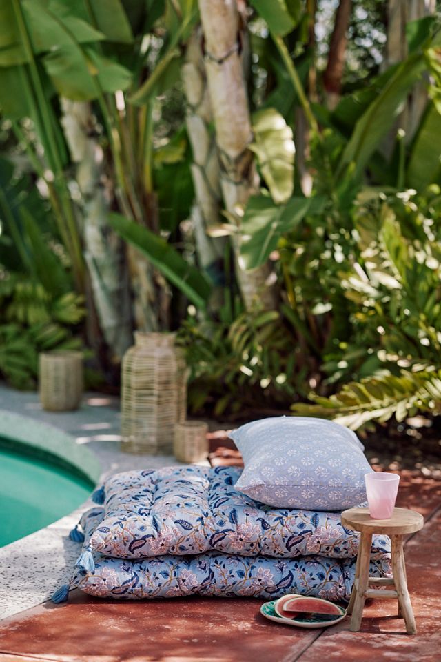 Floral Diamond Outdoor Pillow #3