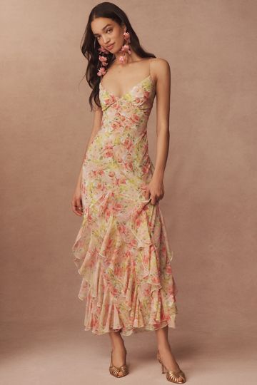 Sachin & Babi Molly Scarf-Neck Strapless Column Maxi Dress
