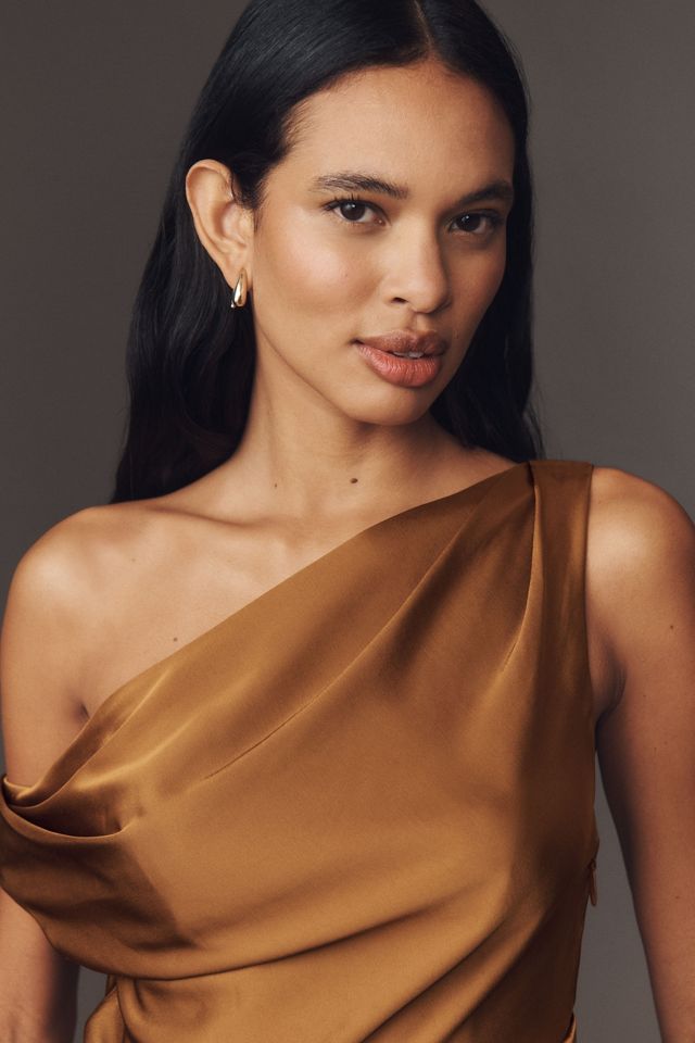 Significant Other Arella One-Shoulder Fitted A-Line Maxi Dress #2