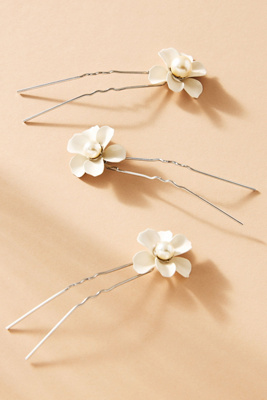 PARIS BY DEBRA MORELAND MILK MAID HAIR PINS, SET OF 3 