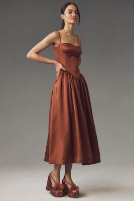 Anthropologie ★ Mare Mare Luna Strapless Tulip Midi Dress Mare Mare Luna Strapless Tulip Midi Dress | Anthropologie