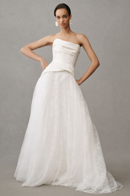 Shop Watters Annet A-line Maxi Skirt In White
