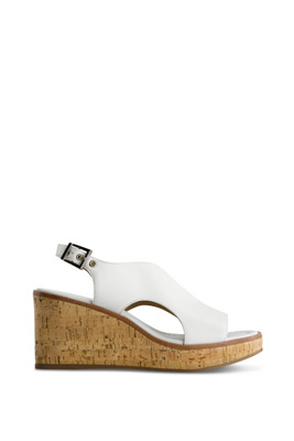 Bernardo Kuarta Cork-bottom Heels In White