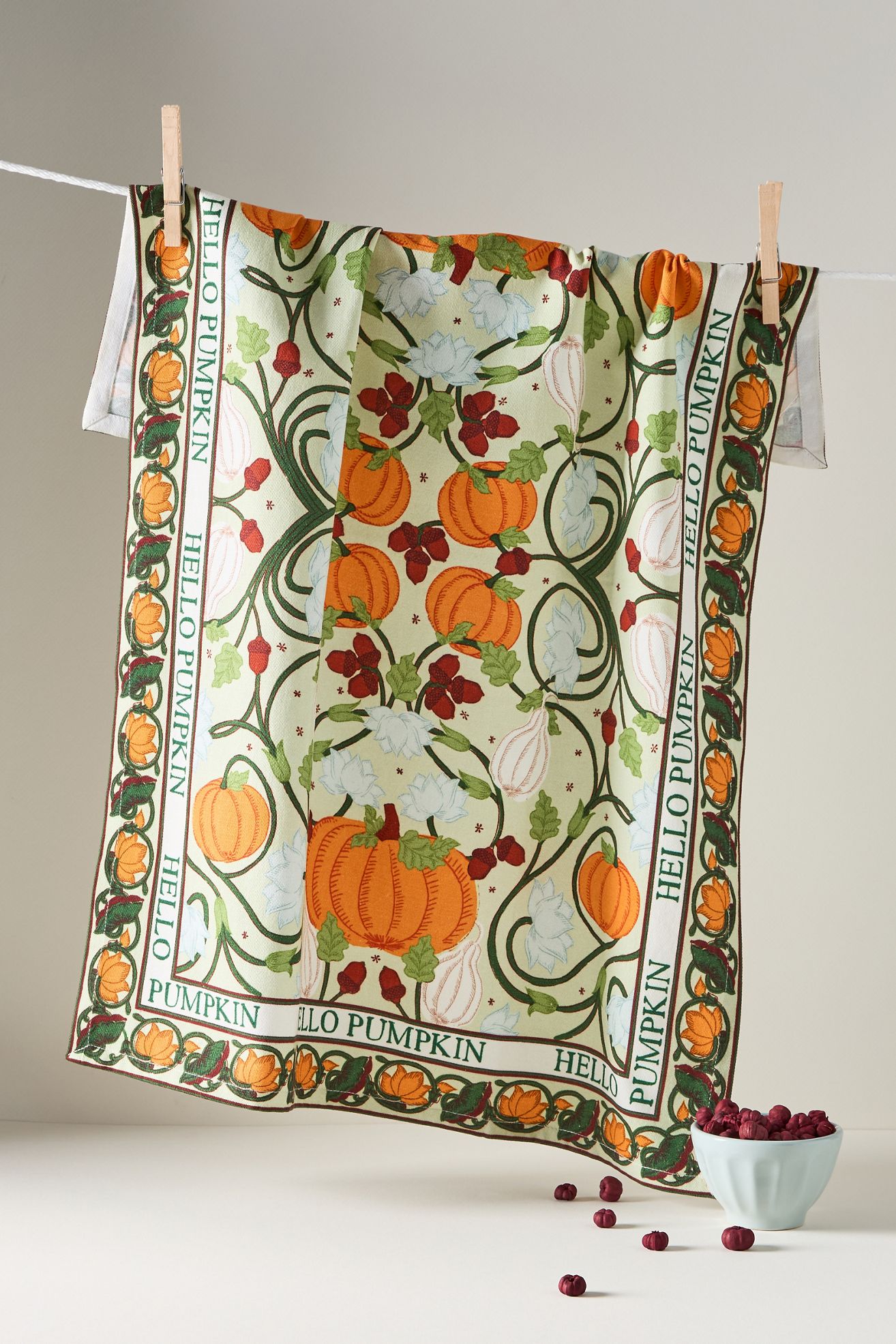 Hello Pumpkin Dish Towel - Pumpkin, Standard, One Size