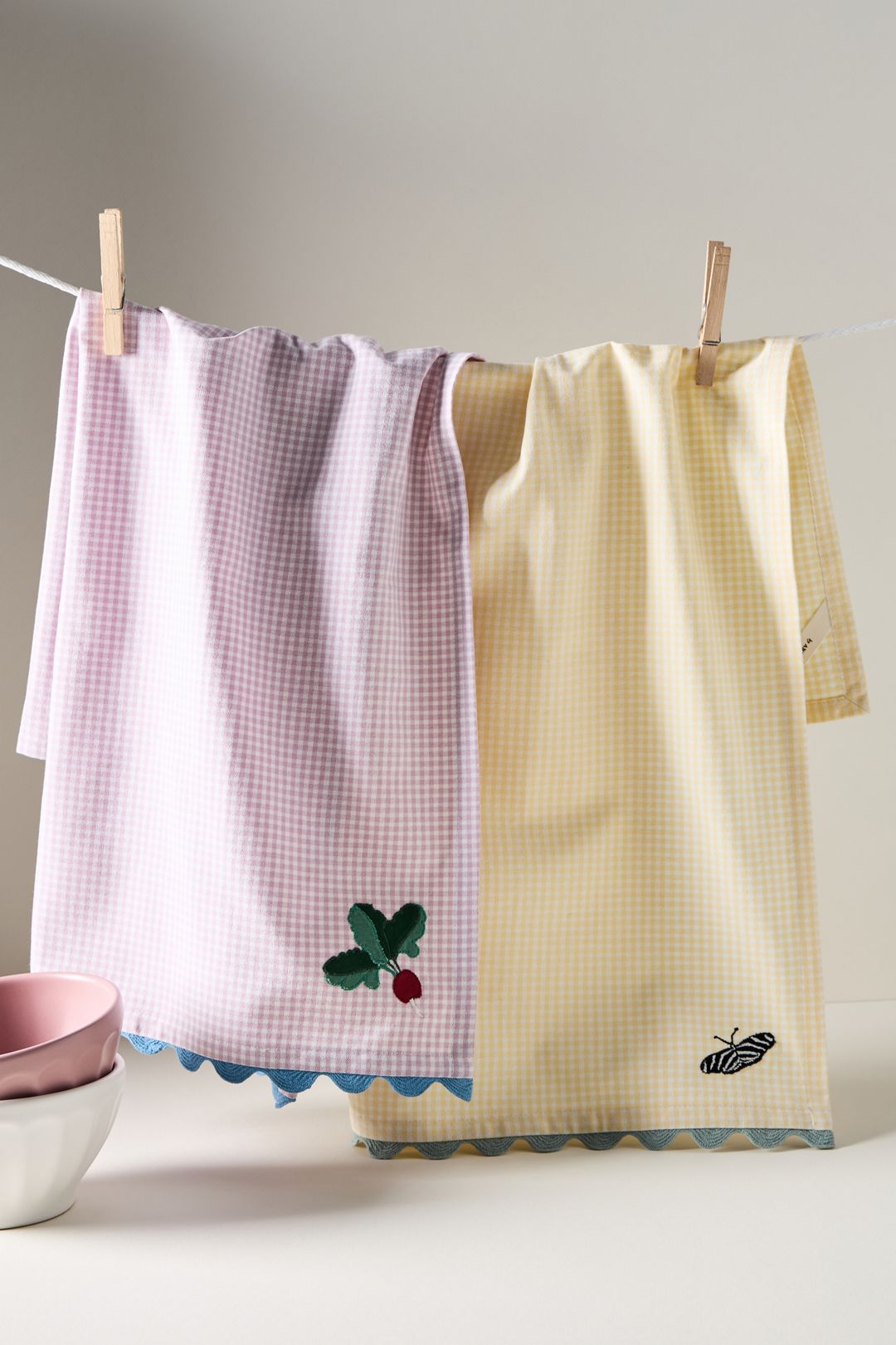 Indira Embroidered Dish Towels, Set of 2 - Multi, Set Of 2