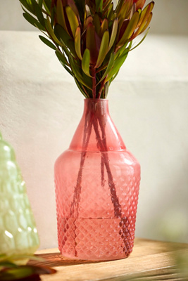 Terrain Recycled Glass Vase, Peach