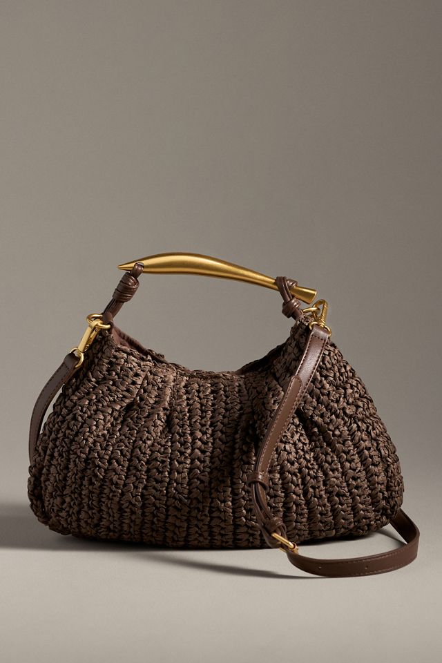 By Anthropologie Raffia Satchel #2