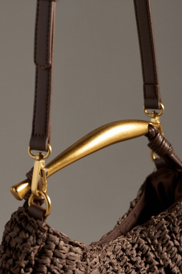 By Anthropologie Raffia Satchel #3