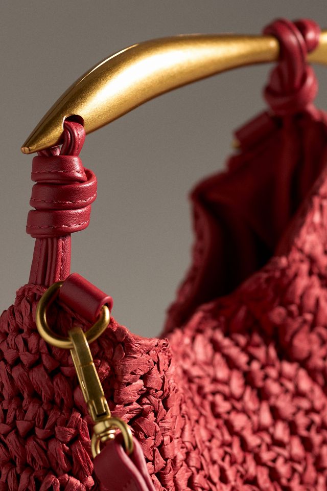 By Anthropologie Raffia Satchel