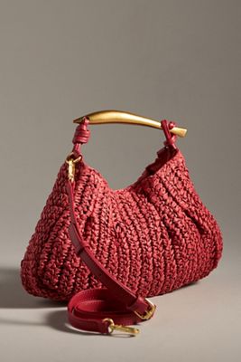 By Anthropologie Raffia Satchel