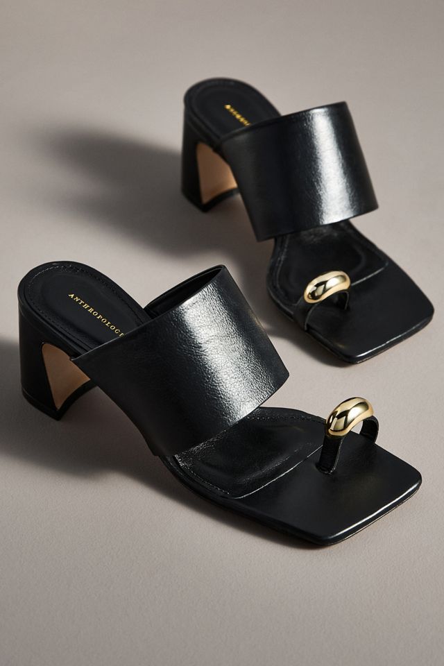 By Anthropologie Toe-Ring Block-Heel Mules #3